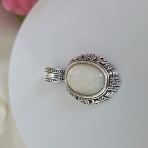 Sterling Silver Large Pearl Pendant Beautiful!